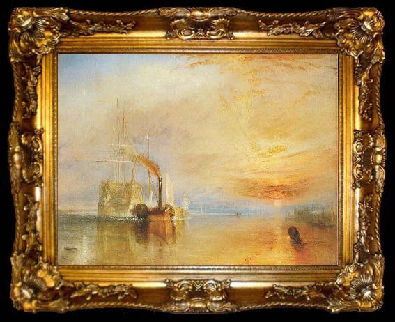 framed  Joseph Mallord William Turner The Fighting Temeraire tugged to her last Berth to be broken up, ta009-2